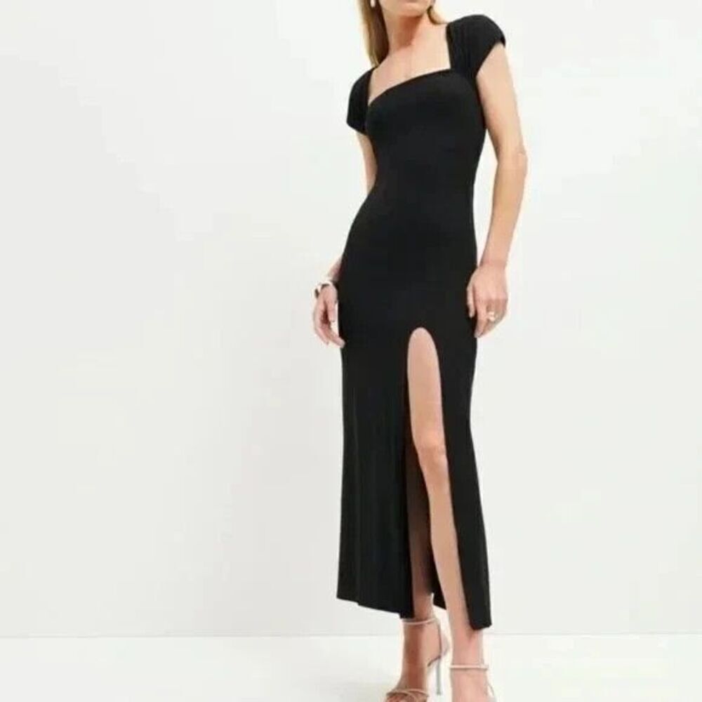 NEW REFORMATION Harlyn Knit Dress black size Medium